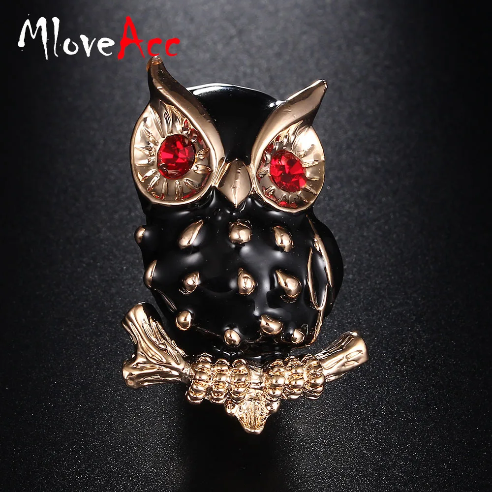 MloveAcc Black Enamel Gold Color Owl Brooch for Women Red Eyes Animals Brooches Vintage Collar Pin Personality Men Jewelry
MloveAcc Black Enamel Gold Color Owl Brooch for Women Red Eyes Animals Brooches Vintage Collar Pin Personality Men Jewelry