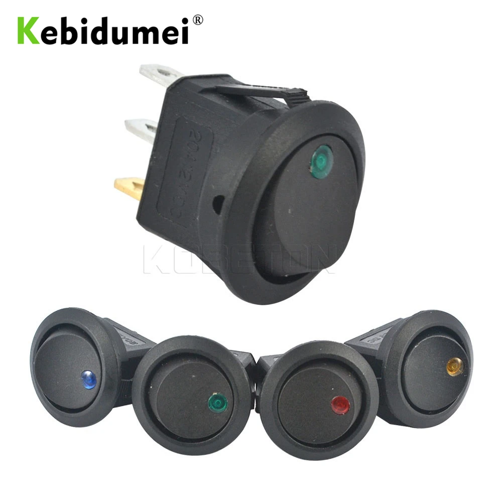 Kebidumei SPST LED illuminated Switch 3 Pins Car Dashboard Dash Boat Toggle ON-OFF Rocker DC 12V Electronic Accessories for Auto
Kebidumei SPST LED illuminated Switch 3 Pins Car Dashboard Dash Boat Toggle ON-OFF Rocker DC 12V Electronic Accessories for Auto