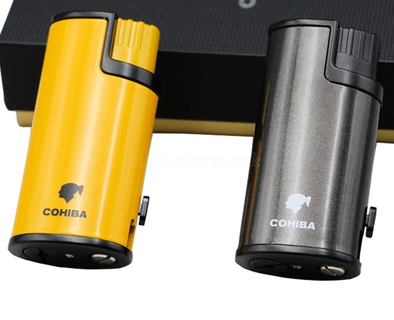 Cohiba Windproof Cigar Cigarette Metal Lighter 3 Torch Jet Flame Adjustable With Punch Gift Box Men's Smoking
Cohiba Windproof Cigar Cigarette Metal Lighter 3 Torch Jet Flame Adjustable With Punch Gift Box Men's Smoking