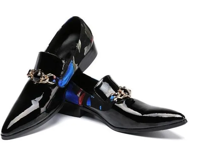 British pointed toe personality men's shoes leather casual nightclub men's shoes slip-on fashion patent leather shoes
British pointed toe personality men's shoes leather casual nightclub men's shoes slip-on fashion patent leather shoes