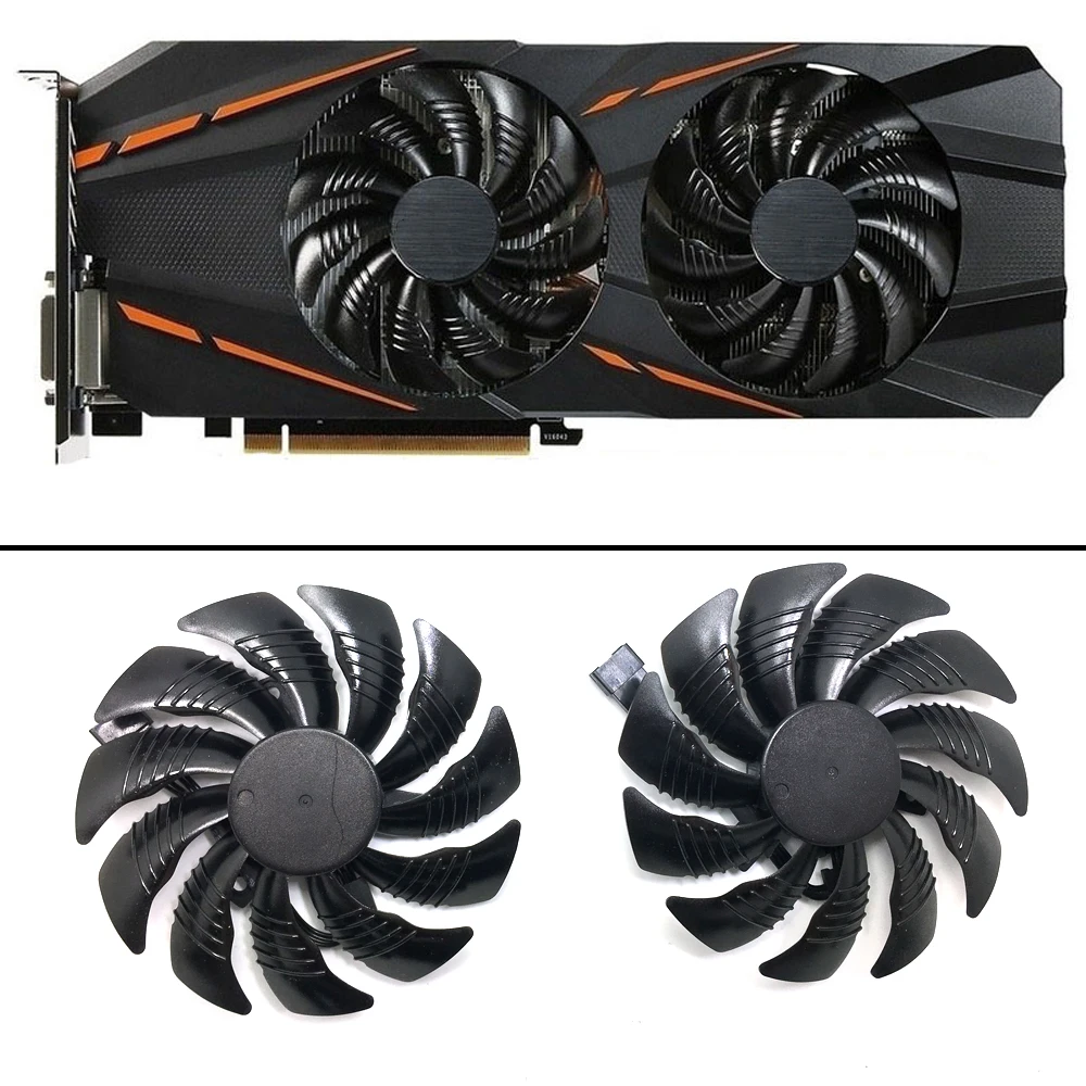 Вентилятор охлаждения для видеокарт Gigabyte GTX 1050 1060 1070 960 RX 470 480 570 580 10 шт./партия 4Pin 88