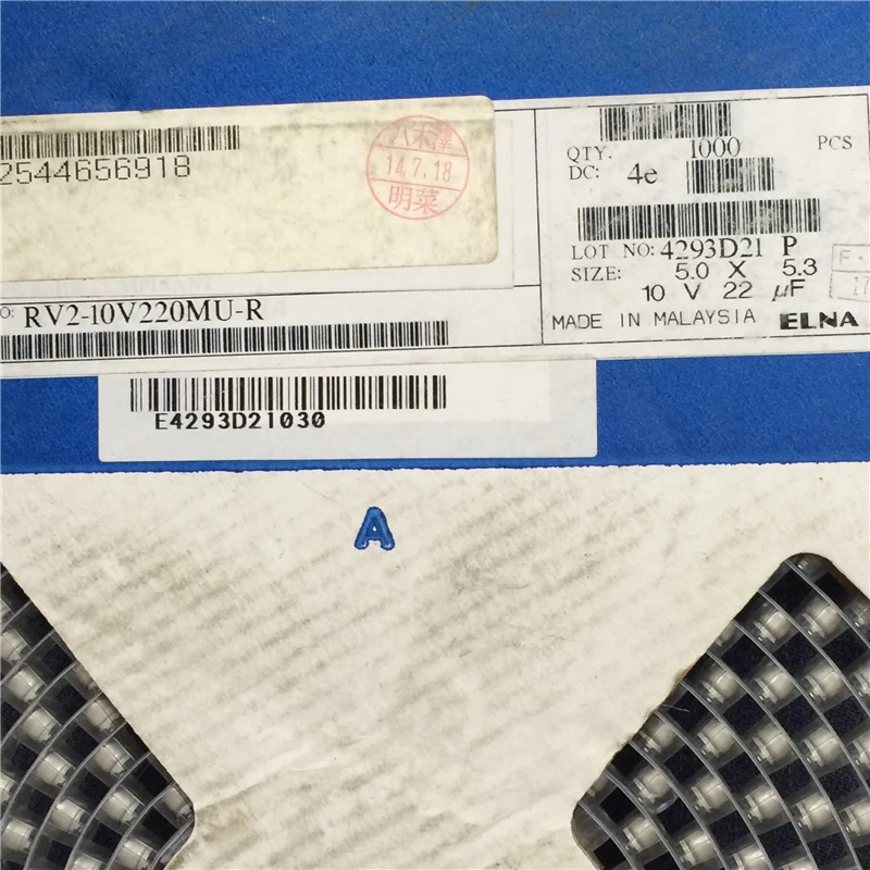 10pcs 22uF 10V ELNA RV2 series 5x5.3mm 10V22uF Chip type SMD Aluminum Electrolytic Capacitor
10pcs 22uF 10V ELNA RV2 series 5x5.3mm 10V22uF Chip type SMD Aluminum Electrolytic Capacitor