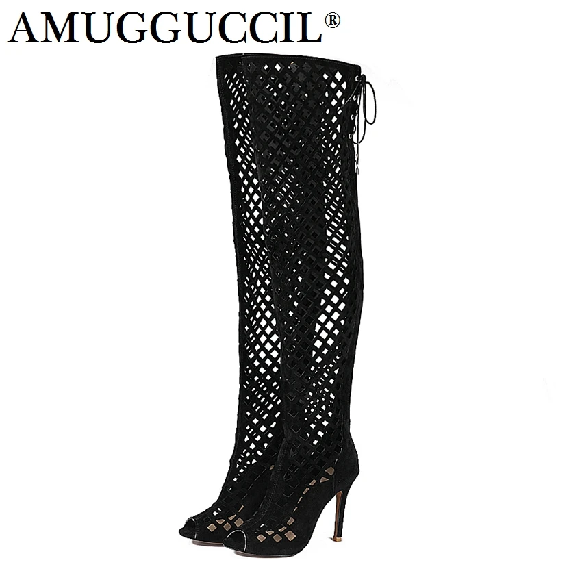 2021 New Plus Big Size 32-46 Black Brown Gray Red Lace Up Zip Cut-Outs Sexy Female Lady Over The Knee Women Summer Boots X1633
2021 New Plus Big Size 32-46 Black Brown Gray Red Lace Up Zip Cut-Outs Sexy Female Lady Over The Knee Women Summer Boots X1633