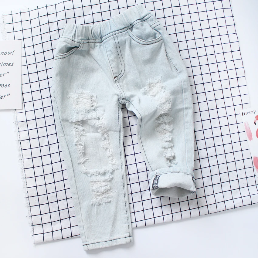 EABoutique/2018 новая уличная мода рок-звезда детские летние большие отверстия джинсы