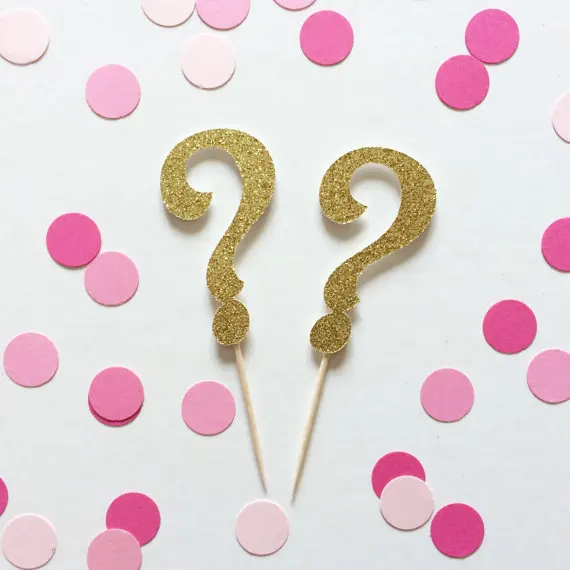 Glitter Gender Reveal Cupcake Toppers - Question Mark baby shower baptism wedding Ballet Birthday, Dance Party Decor
Glitter Gender Reveal Cupcake Toppers - Question Mark baby shower baptism wedding Ballet Birthday, Dance Party Decor