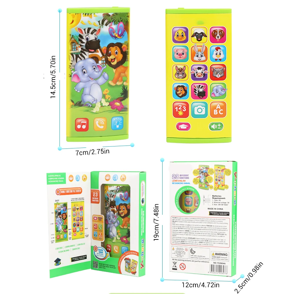 Educational Toys Double Side Screen Cellphone With LED Baby Educational Phone English Learning Mobile Phone Toy Chrismtas Gifts
Educational Toys Double Side Screen Cellphone With LED Baby Educational Phone English Learning Mobile Phone Toy Chrismtas Gifts