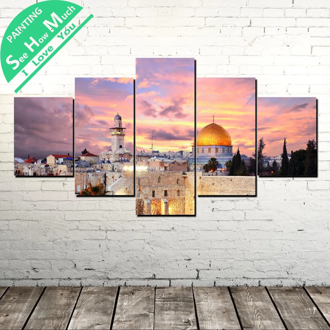 5 Piece Israel Jerusalem Canvas Painting Wall Art Pictures Prints on Canvas Home Decor Wall Poster Decoration for Bedroom
5 Piece Israel Jerusalem Canvas Painting Wall Art Pictures Prints on Canvas Home Decor Wall Poster Decoration for Bedroom