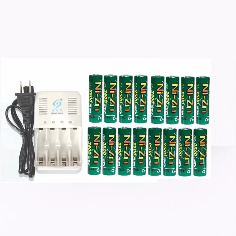 Powerful BPI 16Pcs 1.5V 1.6v aa 2500mWh rechargeable battery nizn Ni-Zn rechargeable battery + 4 slots charger
Powerful BPI 16Pcs 1.5V 1.6v aa 2500mWh rechargeable battery nizn Ni-Zn rechargeable battery + 4 slots charger