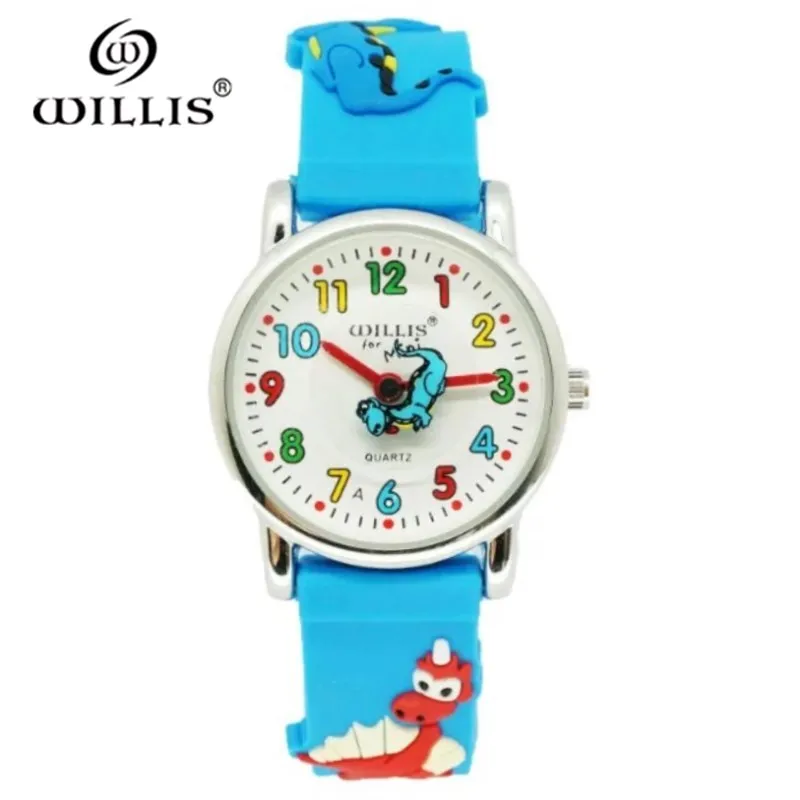 

WILLIS Brand Waterproof Kids Watch Children Dinosaur 3D Cartoon Silicone Watches Quartz clock Fashion Casual Relogio Watch