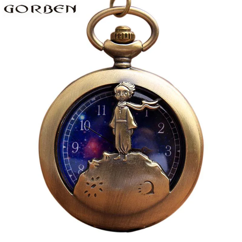 Retro Antique Bronze Little Prince Pocket Watch Vintage Fob Quartz Clock With Chain Necklace Pendant Gift For Children Boy
Retro Antique Bronze Little Prince Pocket Watch Vintage Fob Quartz Clock With Chain Necklace Pendant Gift For Children Boy