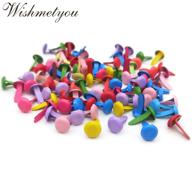 WISHMETYOU 100pcs 8*13mm Colorful Metal Round Brads Decor Embellishment Scrapbooking Diy Crafts Supplies Fastener Album Brads
WISHMETYOU 100pcs 8*13mm Colorful Metal Round Brads Decor Embellishment Scrapbooking Diy Crafts Supplies Fastener Album Brads