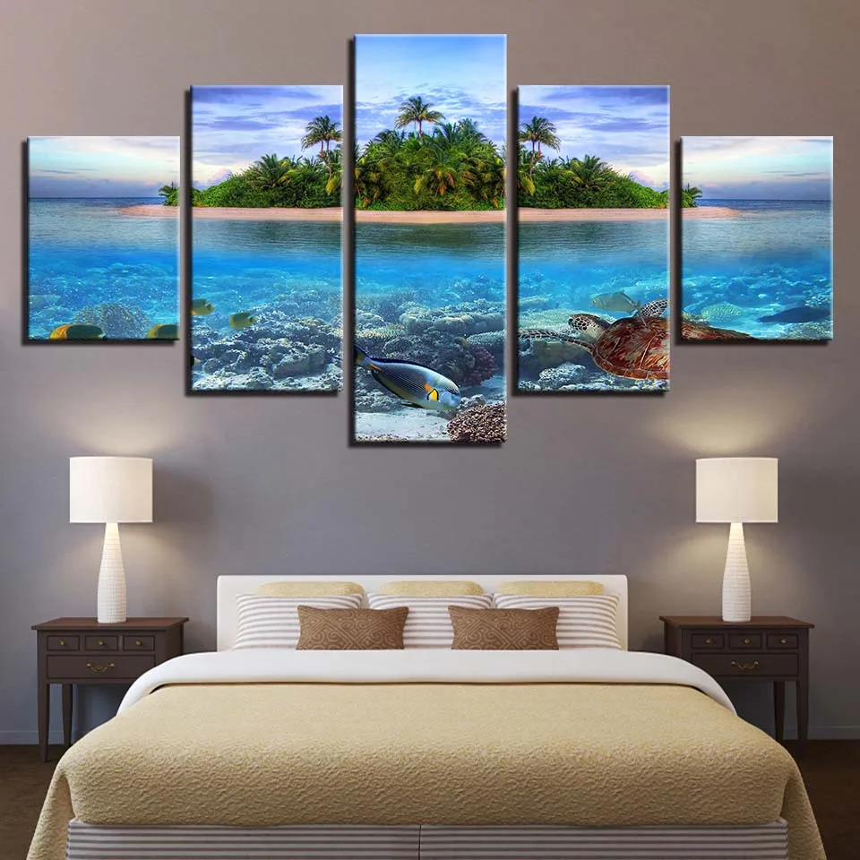 HD Prints Home Decoration Bedside Background 5 Pieces Wall Art Canvas Painting Sea Turtles Modular Island Picture Artwork Poster
HD Prints Home Decoration Bedside Background 5 Pieces Wall Art Canvas Painting Sea Turtles Modular Island Picture Artwork Poster