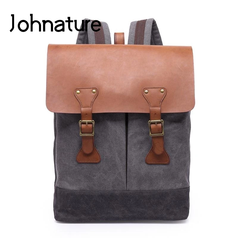 Johnature 2021 New Retro Men Bag Multifunctional Large Capacity Waterproof Men Canvas Backpack Travel Laptop Backpack
Johnature 2021 New Retro Men Bag Multifunctional Large Capacity Waterproof Men Canvas Backpack Travel Laptop Backpack