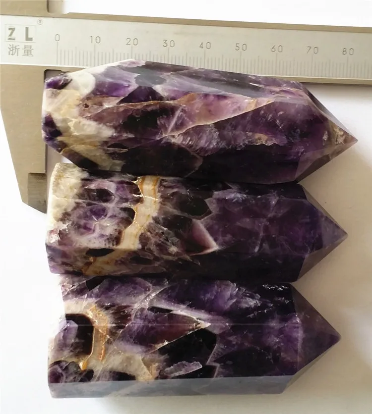 316g 3 NATURAL Dream Amethyst QUARTZ CRYSTAL WAND POINT HEALING
316g 3 NATURAL Dream Amethyst QUARTZ CRYSTAL WAND POINT HEALING