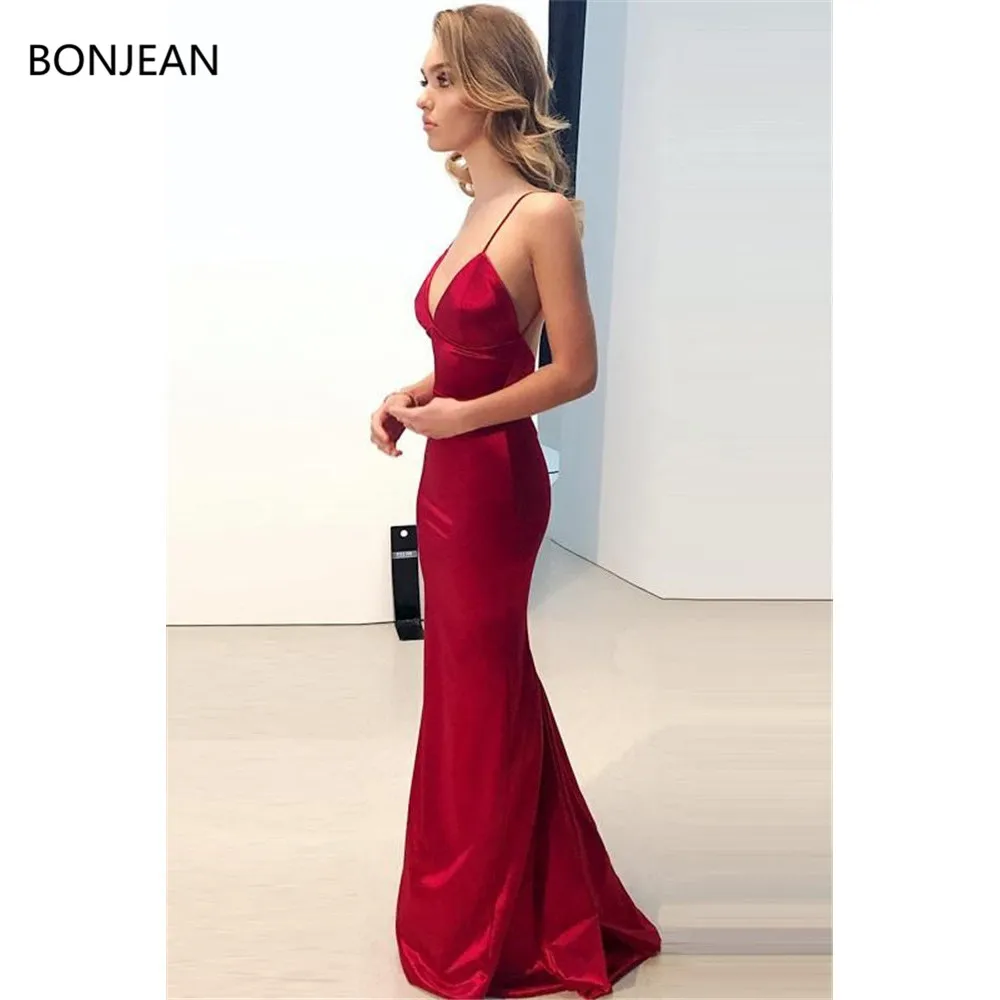 2019 Mermaid Sexy Sheath Deep V-Neck Long Evening Long Elastic Silk Like Satin Off Shoulder Evening Gown
2019 Mermaid Sexy Sheath Deep V-Neck Long Evening Long Elastic Silk Like Satin Off Shoulder Evening Gown