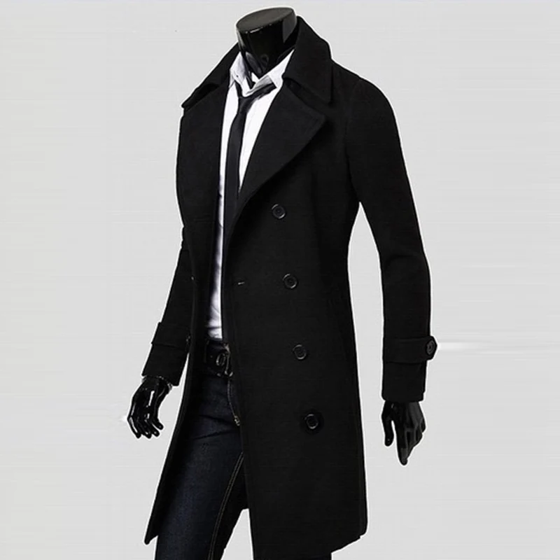 Nice Fashion Winter Autumn Men Trench Coat Long Slim Fit Overcoat Jacket Wind Coats Fashion Outerwear Tops H8
Nice Fashion Winter Autumn Men Trench Coat Long Slim Fit Overcoat Jacket Wind Coats Fashion Outerwear Tops H8