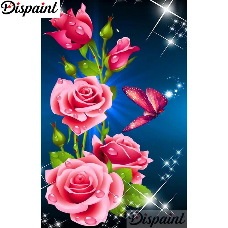 

Набор для алмазной вышивки «цветы, розы, бабочки»