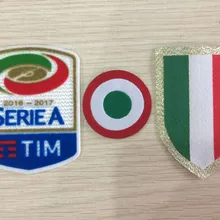 Патчи на кружки Calcio 16 17 Italian с красным ободком Scudetto 3 шт.|patch