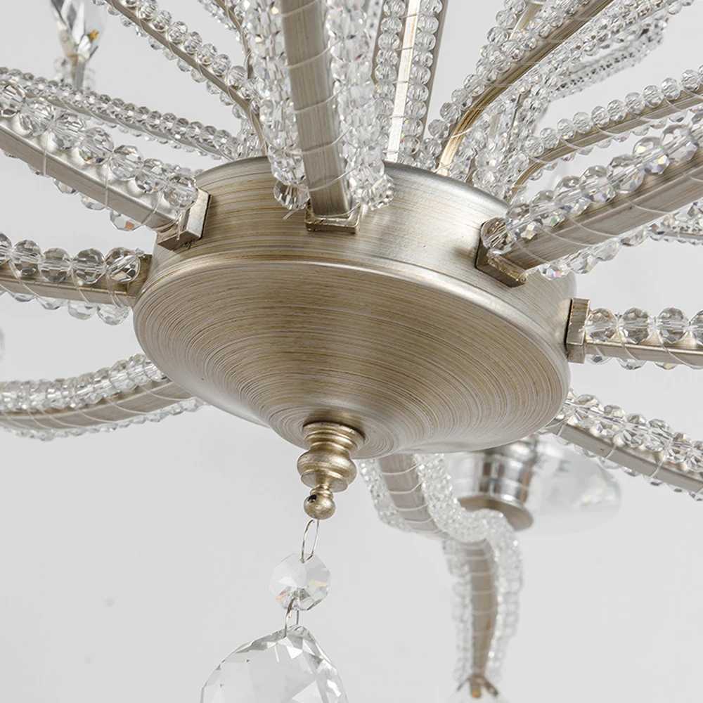 modern silver chandelier crystal lighting AC110V 220v lustre de cristal living room bedroom lamp
modern silver chandelier crystal lighting AC110V 220v lustre de cristal living room bedroom lamp