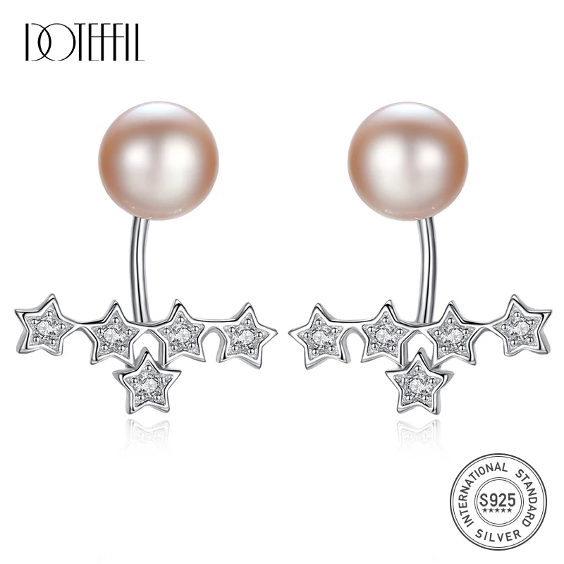DOTEFFIL Earrings 7.5MM Natural Freshwater Pearl 925 Sterling Silver Zircon Stud Earrings Pearl Jewelry Women Wedding/Party Gift
DOTEFFIL Earrings 7.5MM Natural Freshwater Pearl 925 Sterling Silver Zircon Stud Earrings Pearl Jewelry Women Wedding/Party Gift