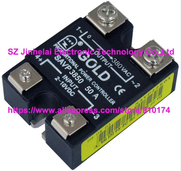 New and original SAVP3850 GOLD Single-phase ac solid state relay 380VAC 50A 2-10VDC OR 4-20mA
New and original SAVP3850 GOLD Single-phase ac solid state relay 380VAC 50A 2-10VDC OR 4-20mA