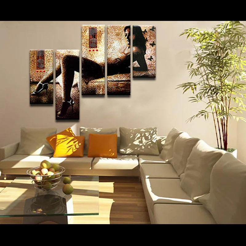 5 panels modern oil painting nude woman on canvas abstract group painting figure art sexy girl picture wall art home decor new
5 panels modern oil painting nude woman on canvas abstract group painting figure art sexy girl picture wall art home decor new