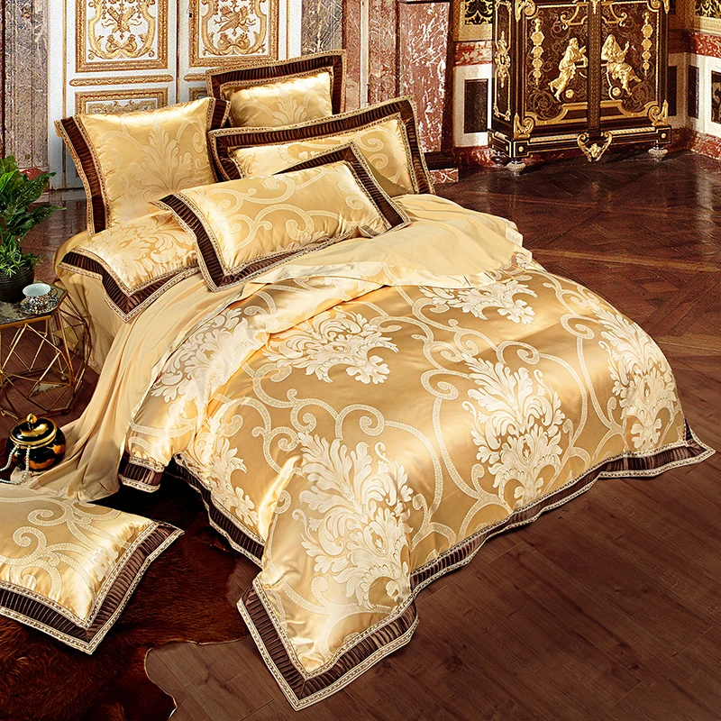 Pink Green Purple Silver Beige White Gold Luxury Satin Jacquard Bedding Set Queen King Size Duvet Cover Bed Sheet Pillowcase
Pink Green Purple Silver Beige White Gold Luxury Satin Jacquard Bedding Set Queen King Size Duvet Cover Bed Sheet Pillowcase