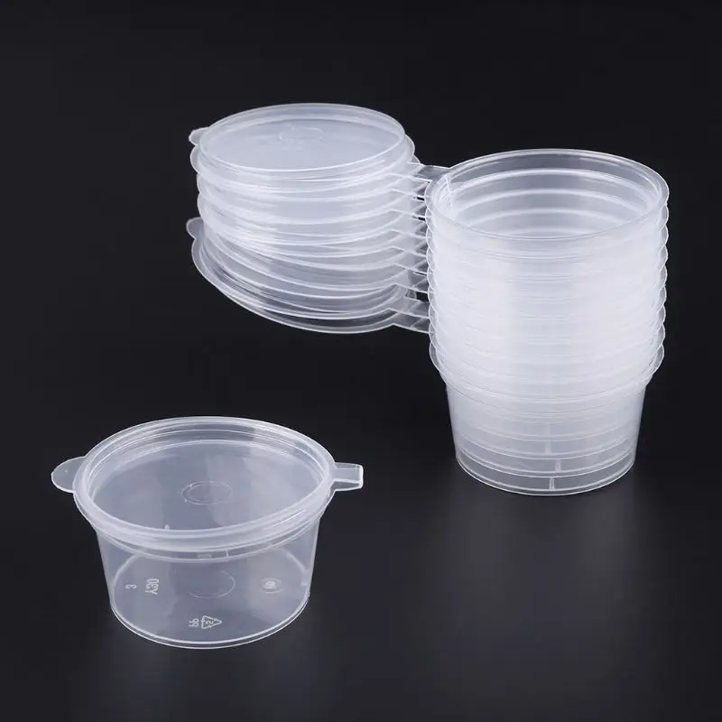 10 шт. одноразовые прозрачные пластиковые чашки для чутни контейнер хранения