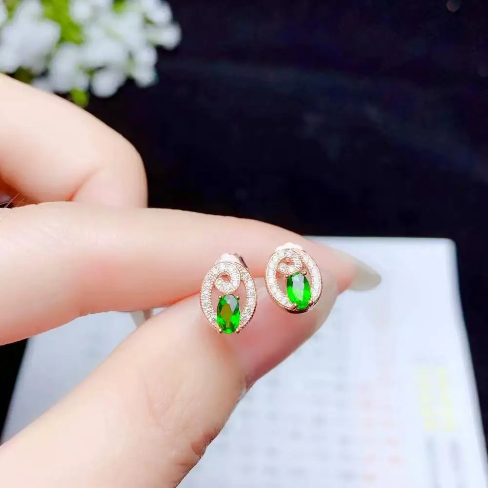 attractive clear green diopside stud earrings for women jewelry oval natural gem real 925 silver women earrings birthstone
attractive clear green diopside stud earrings for women jewelry oval natural gem real 925 silver women earrings birthstone