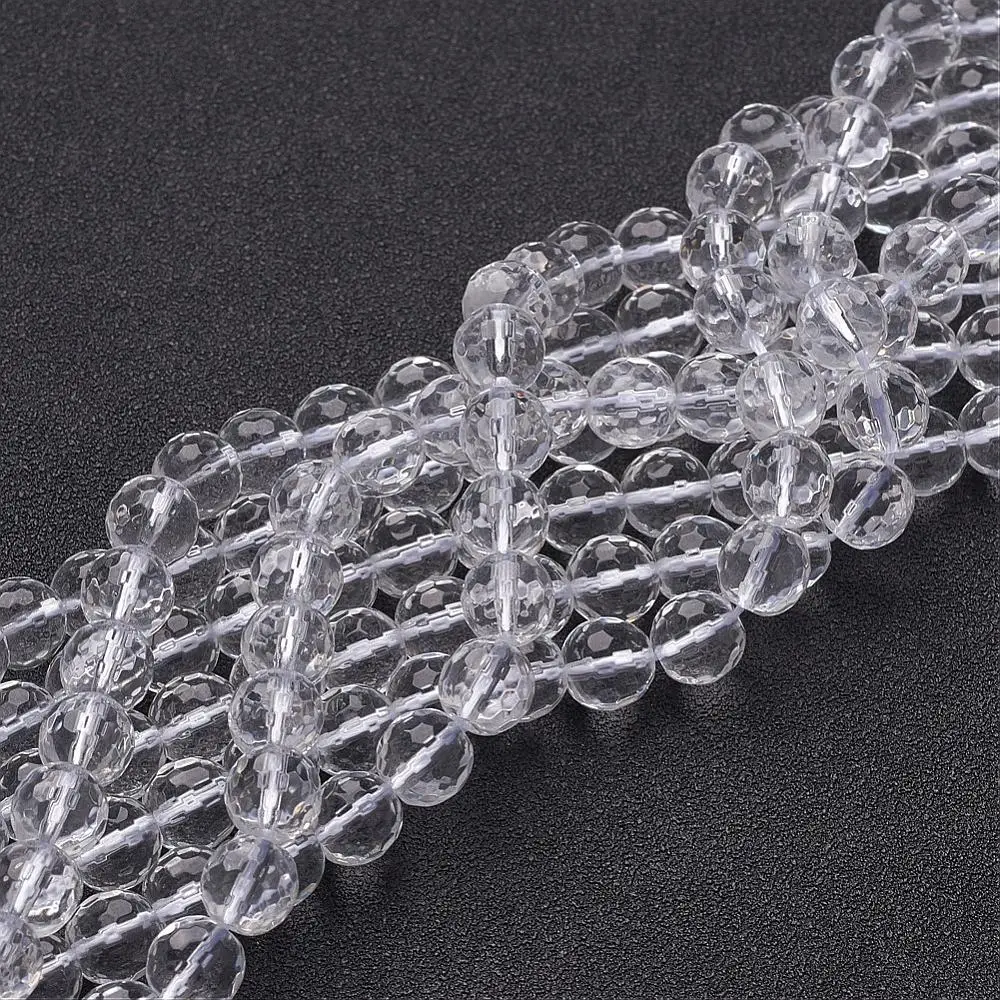stone beads strands, quartz crystal, faceted, round, synthetic crystal, 8mm, hole: 1mm; about 50pcs/strand, 15.5"
stone beads strands, quartz crystal, faceted, round, synthetic crystal, 8mm, hole: 1mm; about 50pcs/strand, 15.5"