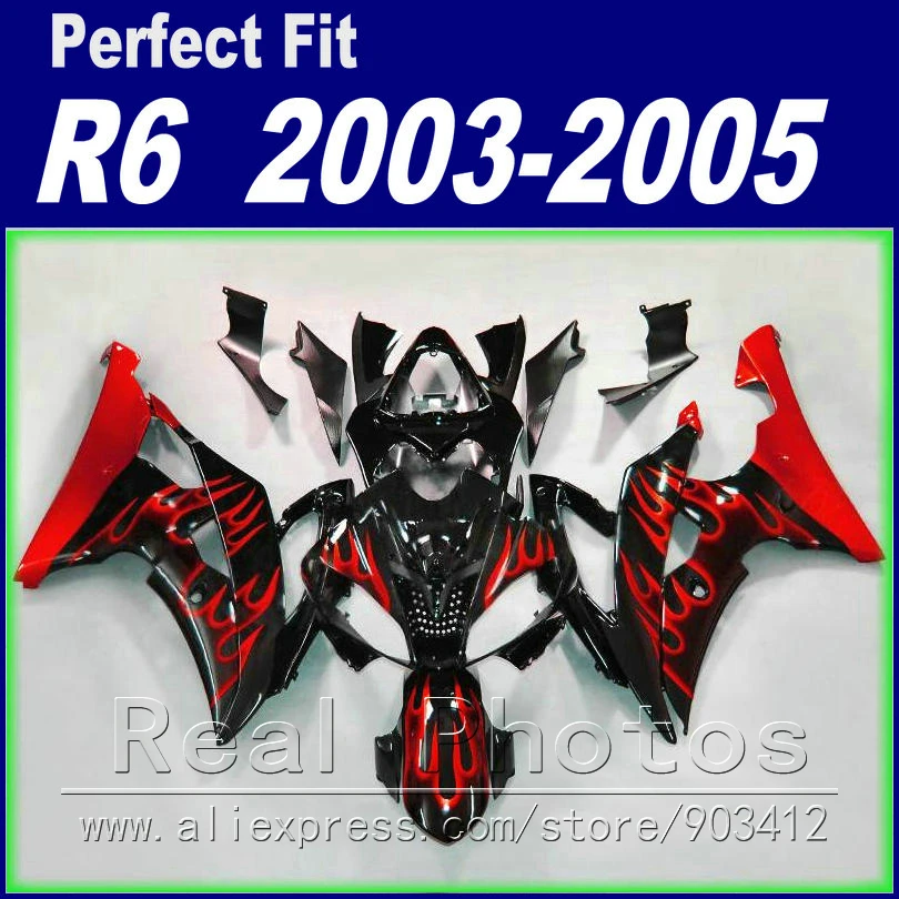 Hot sale body work for YAMAHA R6 fairing kit 2003 2004 2005 red flame in black Fairing YZF fairings 03 04 05
Hot sale body work for YAMAHA R6 fairing kit 2003 2004 2005 red flame in black Fairing YZF fairings 03 04 05