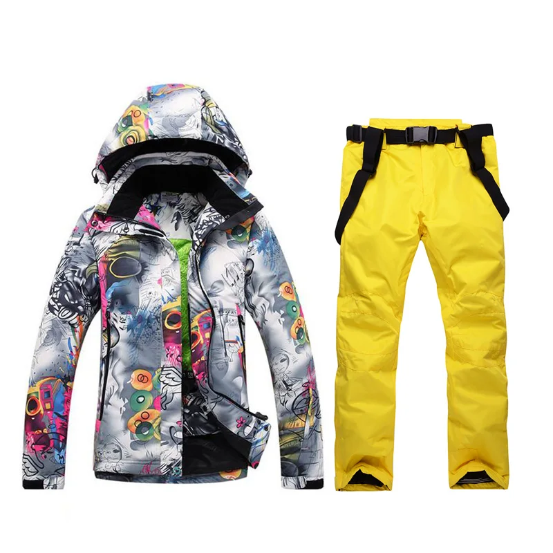2019 Winter Ski Suit Female Jacket Set NEW High Quality Windproof Waterproof Warm Colorful Bright Ms. Ski Suit Sets Women
2019 Winter Ski Suit Female Jacket Set NEW High Quality Windproof Waterproof Warm Colorful Bright Ms. Ski Suit Sets Women