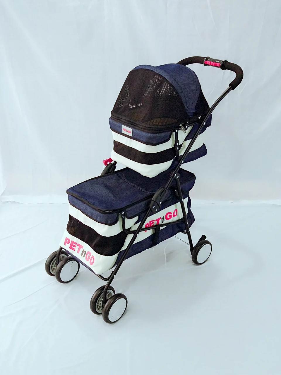 Fashion Portable Double-layer Cat Stroller Foldable Lightweight Pet Stroller Four Seasons Four - wheeled Dog Strollers 
Fashion Portable Double-layer Cat Stroller Foldable Lightweight Pet Stroller Four Seasons Four - wheeled Dog Strollers