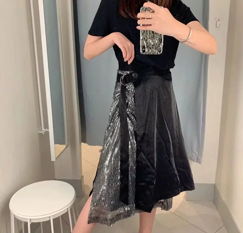 HCBLESS 2019 summer new women irregular skirt sequined high waist lace long skirt
HCBLESS 2019 summer new women irregular skirt sequined high waist lace long skirt