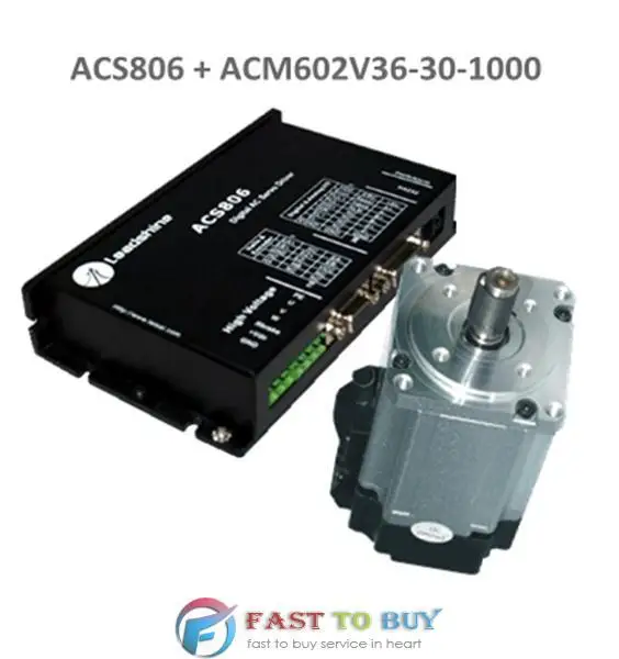 Leadshine 200W brushless AC Servo Drive and Motor Kit ACS806 + ACM602V36-30-1000 New
Leadshine 200W brushless AC Servo Drive and Motor Kit ACS806 + ACM602V36-30-1000 New