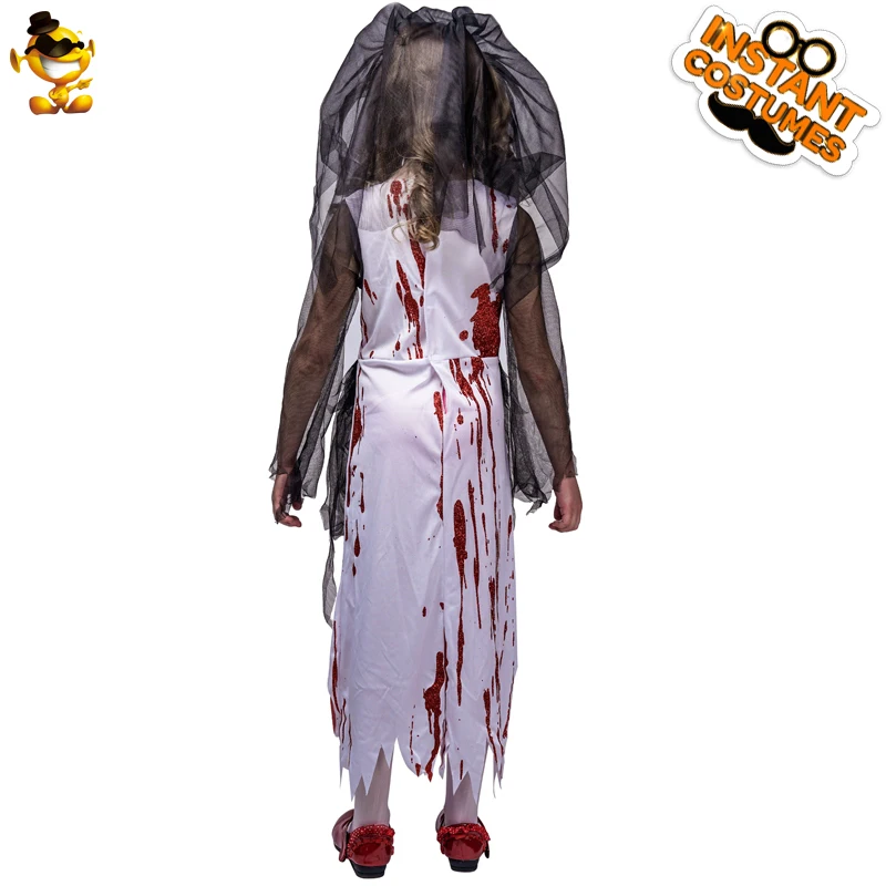 DSPLAY Girls Bloody Bride Costume Kid's Fashionable Horror Bloody Zombie Halloween Fancy Dress Costumes
DSPLAY Girls Bloody Bride Costume Kid's Fashionable Horror Bloody Zombie Halloween Fancy Dress Costumes