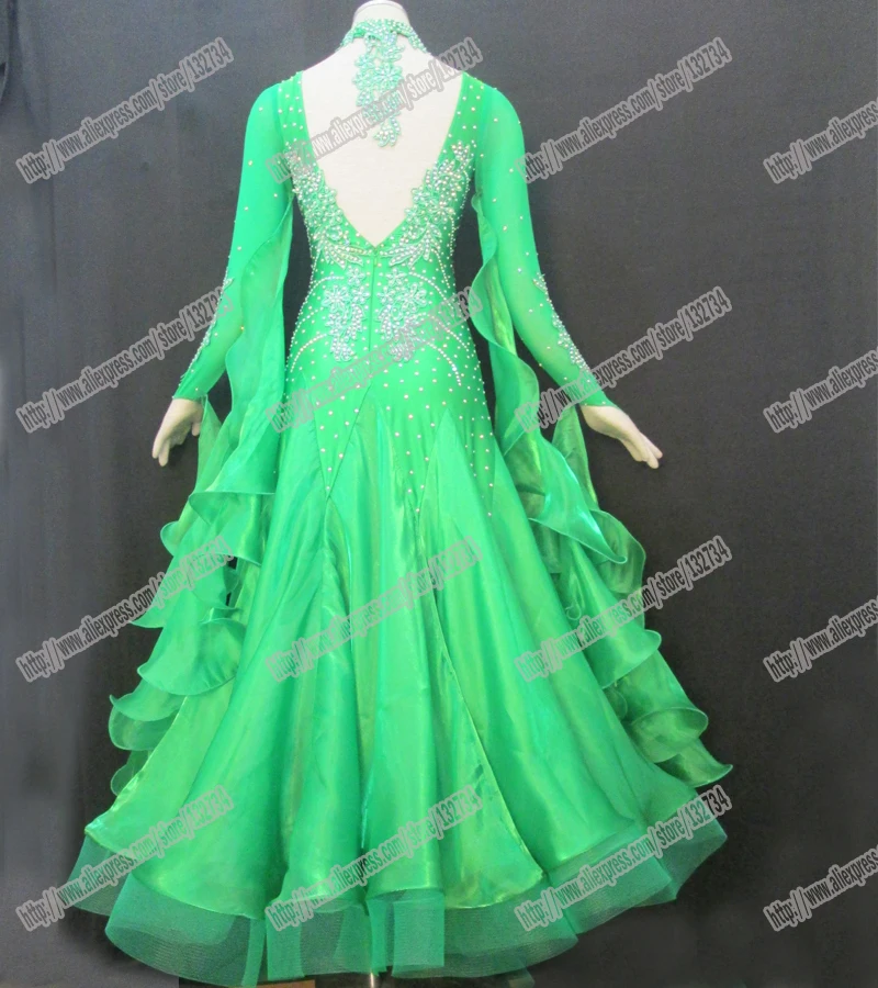 Green Modern Waltz Tango Ballroom Dance Dress, Smooth Ballroom Dress, Standard Ballroom Dress social dance clohting girl B-0223
Green Modern Waltz Tango Ballroom Dance Dress, Smooth Ballroom Dress, Standard Ballroom Dress social dance clohting girl B-0223