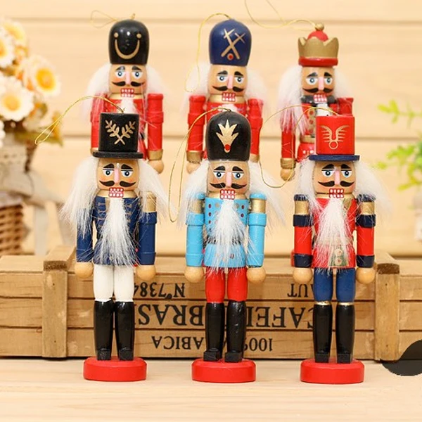 

D313 12cm Nutcracker, Wood made puppets doll toy, pure manual coloured drawing Walnuts soldiers 12 pcs/lot