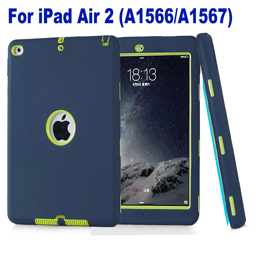 Чехлы с полной защитой для iPad Air 2, чехол с функцией высокой отдачей противоударный 3 слоя мягкий резиновый силиконовый чехол-бампер + Жесткий...
Чехлы с полной защитой для iPad Air 2, чехол с функцией высокой отдачей противоударный 3 слоя мягкий резиновый силиконовый чехол-бампер + Жесткий...