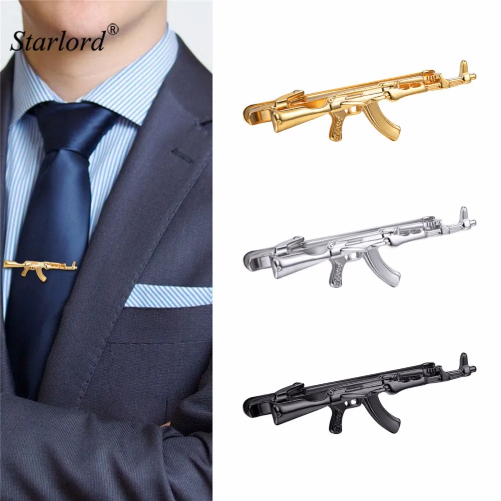 Starlord 3PCS 1 Set Tie Clips AK47 Rifle Design For Men Gold/Silver/Black Color Tie Bar Rifle Tie Clip Gift For Men 3TC2952
Starlord 3PCS 1 Set Tie Clips AK47 Rifle Design For Men Gold/Silver/Black Color Tie Bar Rifle Tie Clip Gift For Men 3TC2952