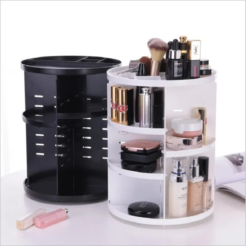 Fashion 360-degree Rotating Makeup Organizer Box Brush Holder Jewelry Case Cosmetic Storage | Дом и сад