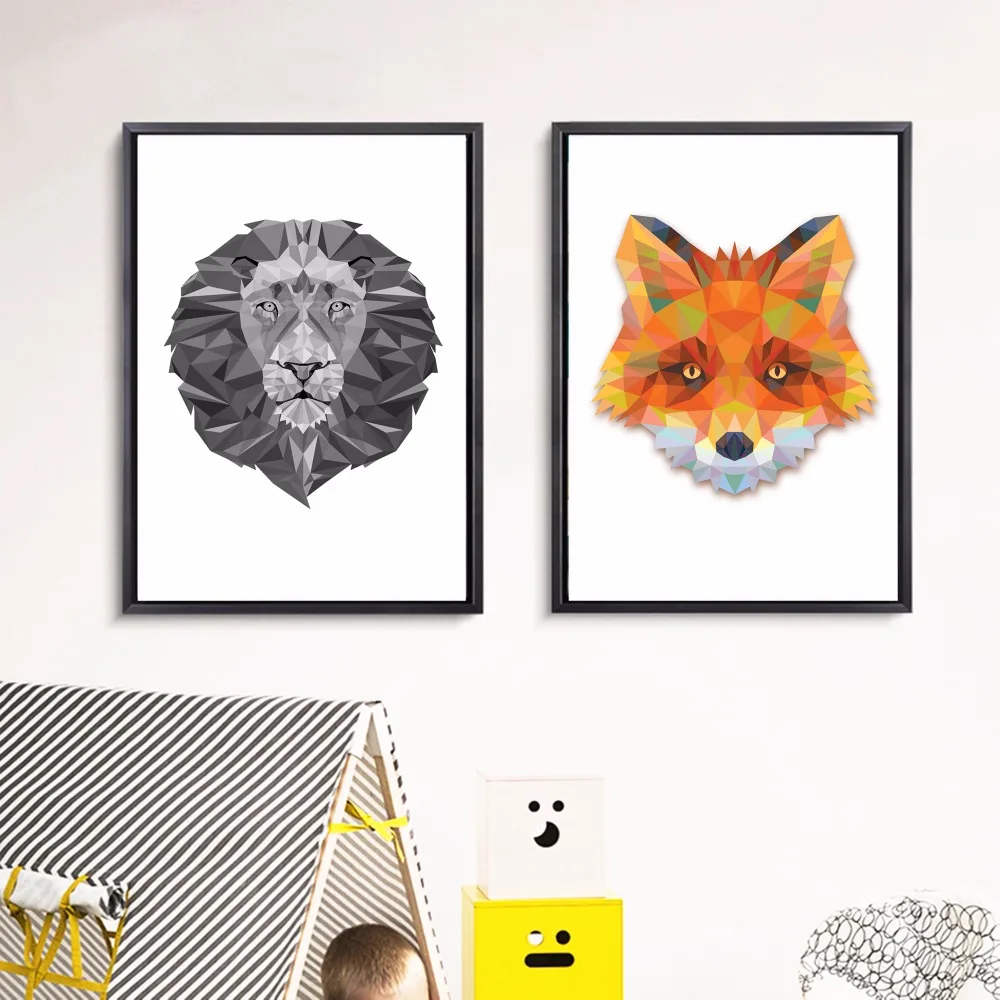Lion and Fox Geometric Set Canvas Art Print Painting Poster Wall Pictures For Living Room Home Decorative Bedroom Decor No Frame
Lion and Fox Geometric Set Canvas Art Print Painting Poster Wall Pictures For Living Room Home Decorative Bedroom Decor No Frame
