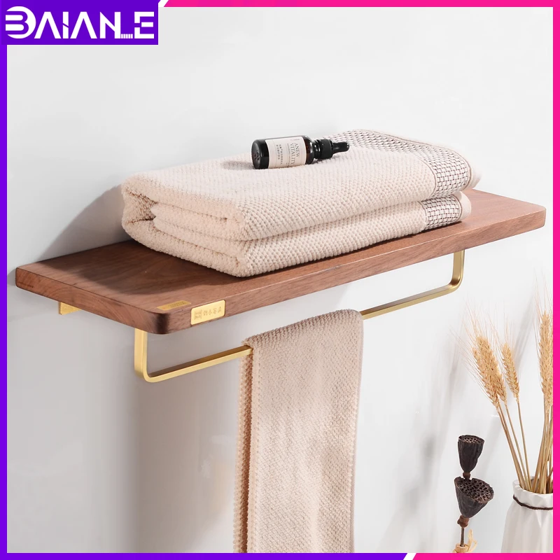 Bathroom Shelf Towel Holder Brass Wood Bathroom Shelves Wall Mounted Towel Rack Hanging Holder Creative Single Towel Bar Nordic
Bathroom Shelf Towel Holder Brass Wood Bathroom Shelves Wall Mounted Towel Rack Hanging Holder Creative Single Towel Bar Nordic