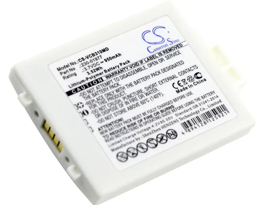Cameron Sino 950mah battery for VOCERA B3000E B3000N Communications Badge B3000 230-01977 Medical Battery
Cameron Sino 950mah battery for VOCERA B3000E B3000N Communications Badge B3000 230-01977 Medical Battery
