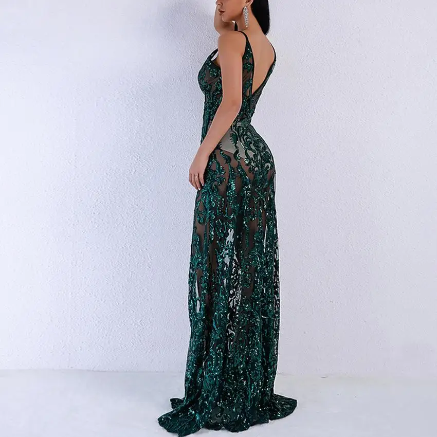 Women Sexy Sequin Maxi Dress Hollow Out Floor Length Summer Party Dress Ladies Deep V Neck Backless Ladies Party Dress
Women Sexy Sequin Maxi Dress Hollow Out Floor Length Summer Party Dress Ladies Deep V Neck Backless Ladies Party Dress
