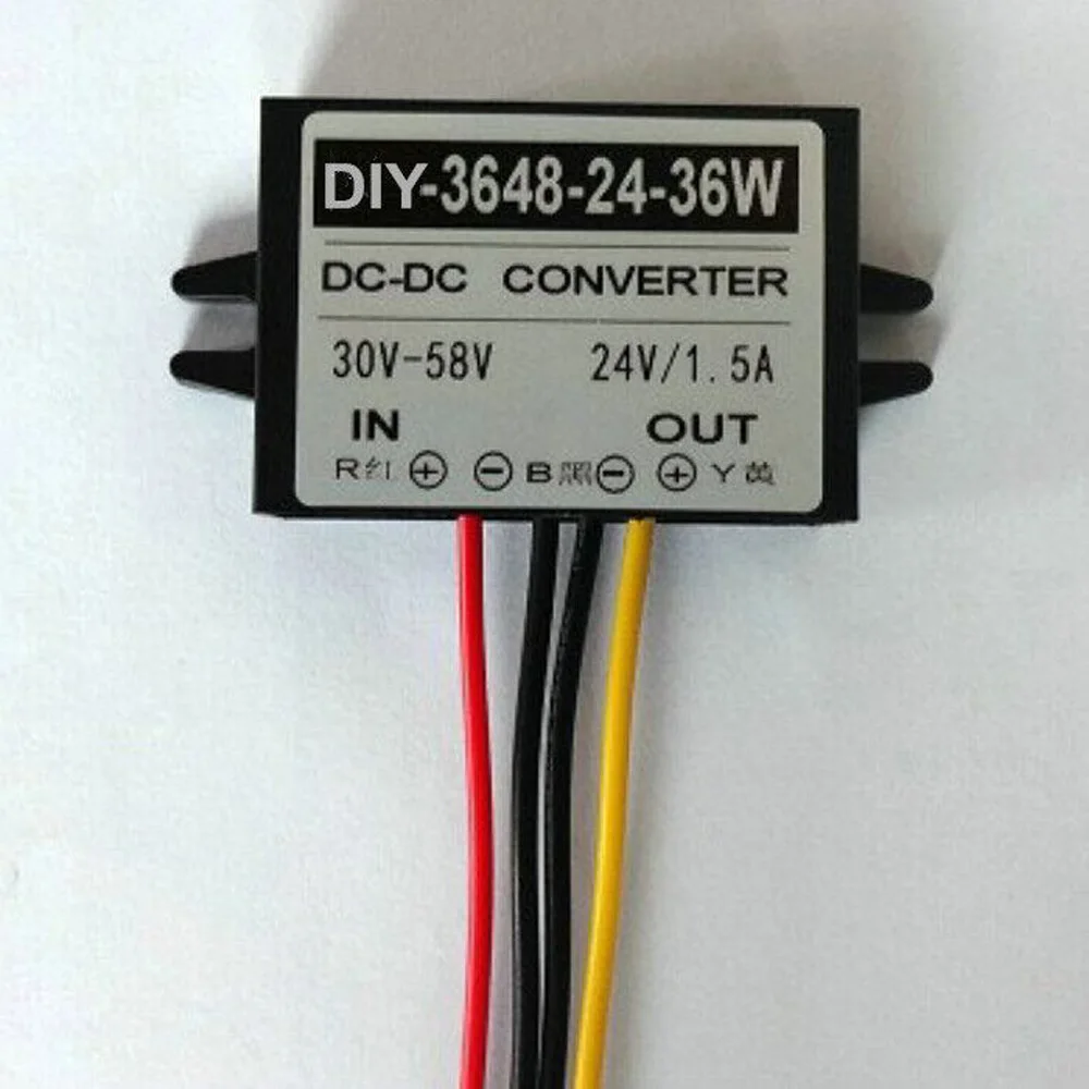 36V48V(30V-60V) Converter To 24V 1.5A 36W DC-DC Buck Converter Power Converter Waterproof Step Down Module Voltage Regulator
36V48V(30V-60V) Converter To 24V 1.5A 36W DC-DC Buck Converter Power Converter Waterproof Step Down Module Voltage Regulator