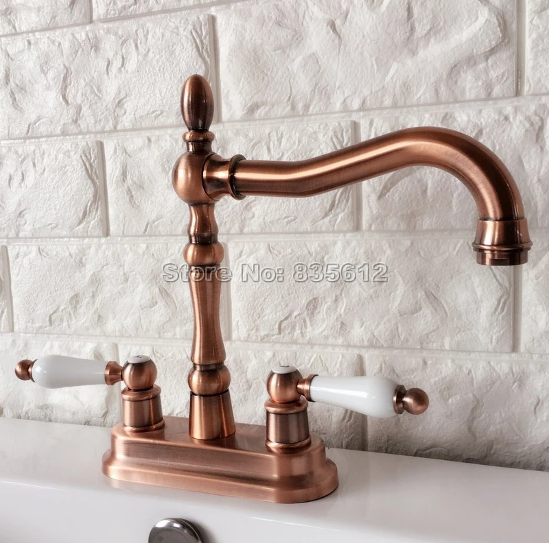Red Copper Deck Mounted Bathroom Faucet Basin Faucets Two Holes Tap Double Handle Hot and Cold Water Mixer Taps Wrg049
Red Copper Deck Mounted Bathroom Faucet Basin Faucets Two Holes Tap Double Handle Hot and Cold Water Mixer Taps Wrg049