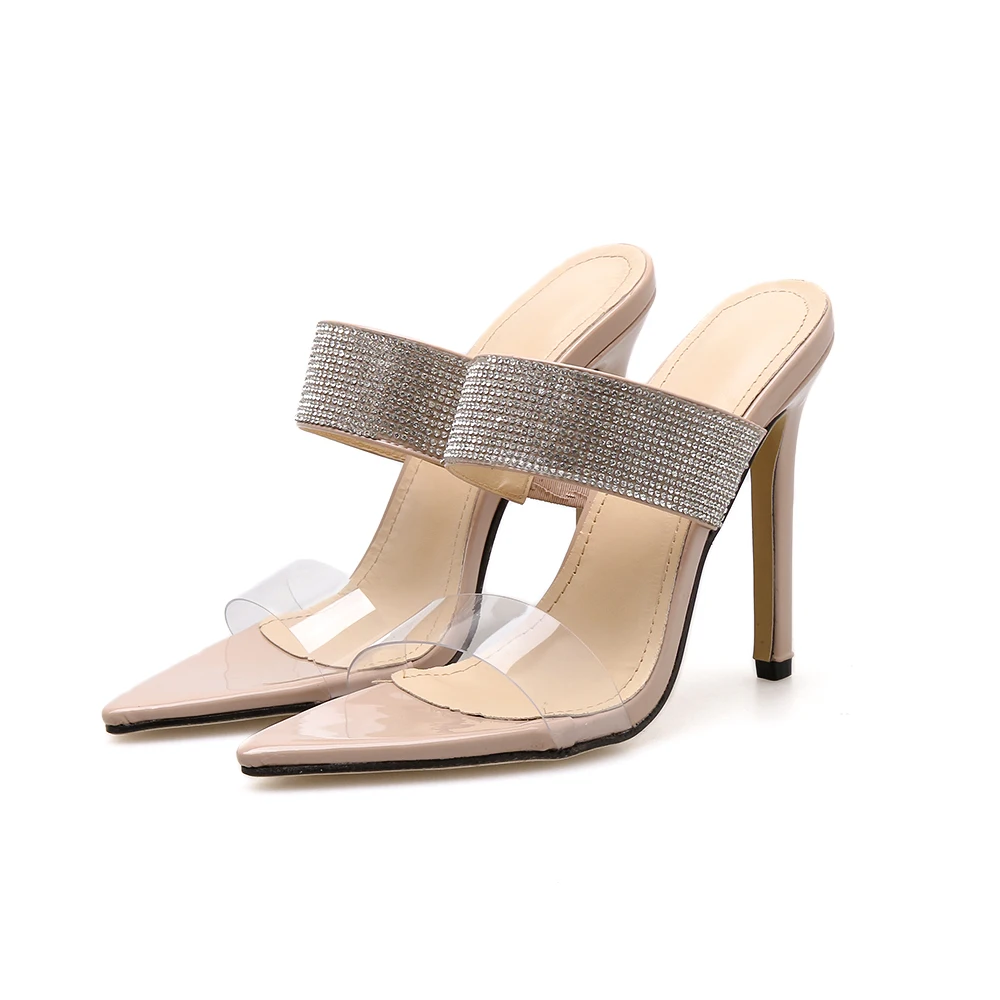 Fashion Pointed Toe Transparent Rhinestone Summer Women's Sandals Stiletto Genuine Leather 2020 New High Heels Women's Slippers
Fashion Pointed Toe Transparent Rhinestone Summer Women's Sandals Stiletto Genuine Leather 2020 New High Heels Women's Slippers