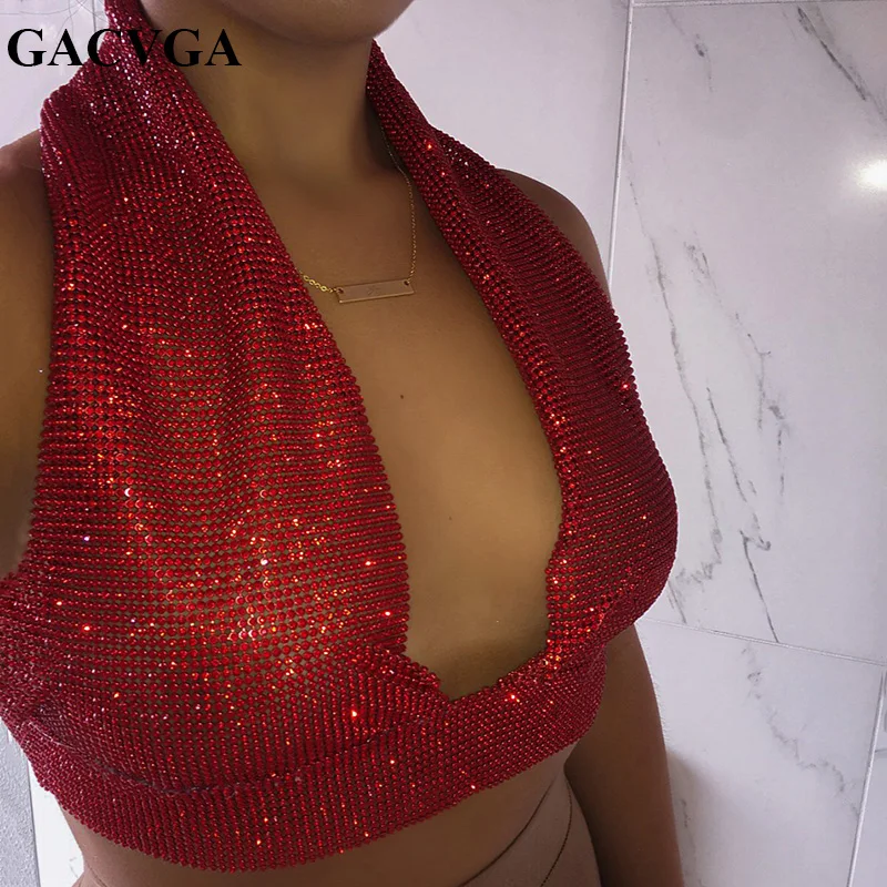 GACVGA 2019 Crystal Crop Top Camis Sparkly Sexy T Shirt Metal Chain Backless Club Vest Celebrity Party Tank Tops Camisetas Mujer
GACVGA 2019 Crystal Crop Top Camis Sparkly Sexy T Shirt Metal Chain Backless Club Vest Celebrity Party Tank Tops Camisetas Mujer