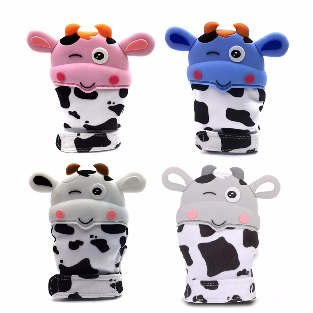New Cute Cow Silicone Teether Baby Pacifier Glove Newborn Teething Chewable Mittens
New Cute Cow Silicone Teether Baby Pacifier Glove Newborn Teething Chewable Mittens